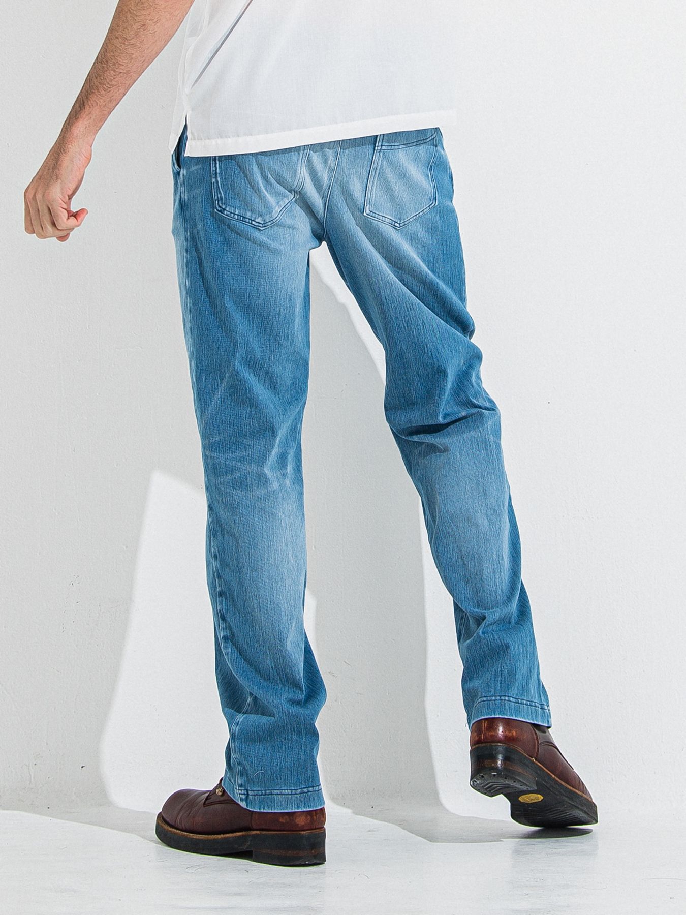 DENIM JERSEY WIDE PT / デニムジャージワイドパンツ / ライトインディゴ