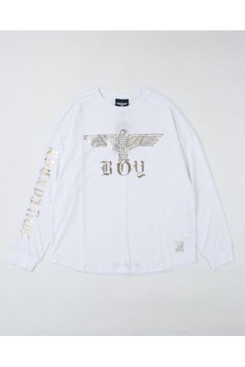 GOLD EAGLE L/S T-SHIRTS / White 【BOY LONDON】