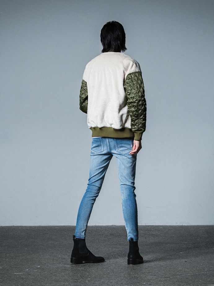 《予約品》 BOA OVER  VARSITY JACKET  / ボアスタジャン / カーキ