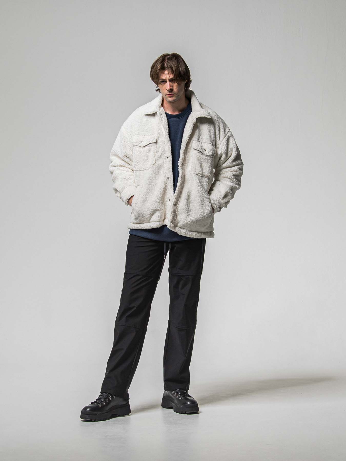 【予約品 8月31日(日) 締切】RC CHENILLE VELOURS FLEECE DROP TRAINER / RCサガラ刺繍ワッペン ベロアフリース ドロップショルダートレーナー / ネイビー
