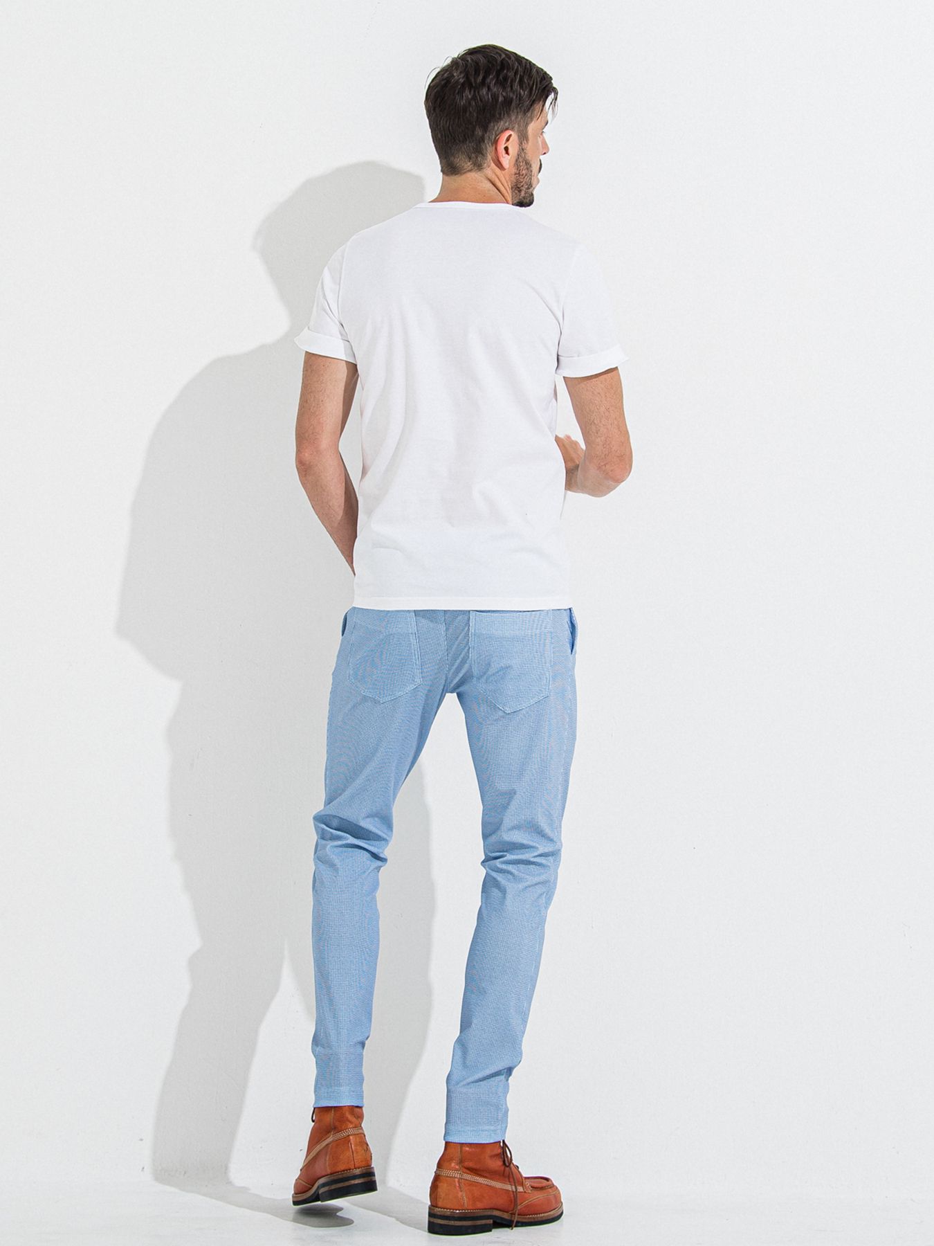 【予約品 】CHRIS EASY TUCK PANTS / クリスイージータックパンツ / チェックサックス