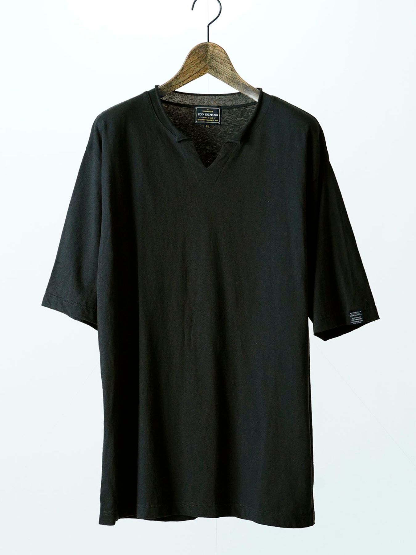 【予約品 11月9日(月) 締切】ALTNECKTEE / 変形ネックTシャツ / チャコール
