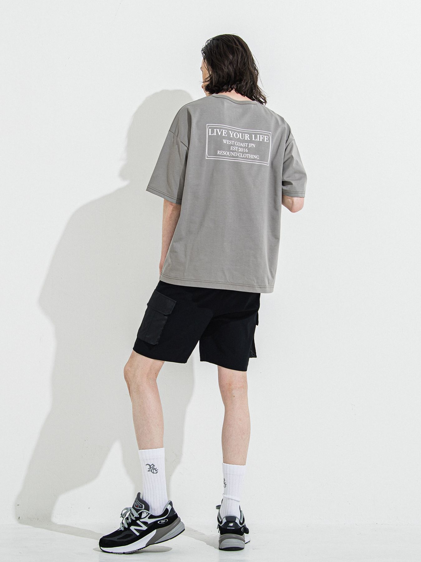 【予約品 】CREW OVER TEE /  クルーオーバーサイズTシャツ / グレー