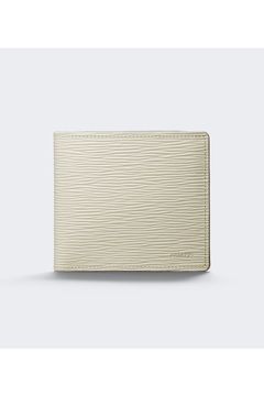 二つ折りウォレット Wave Leather / White 【aniary】