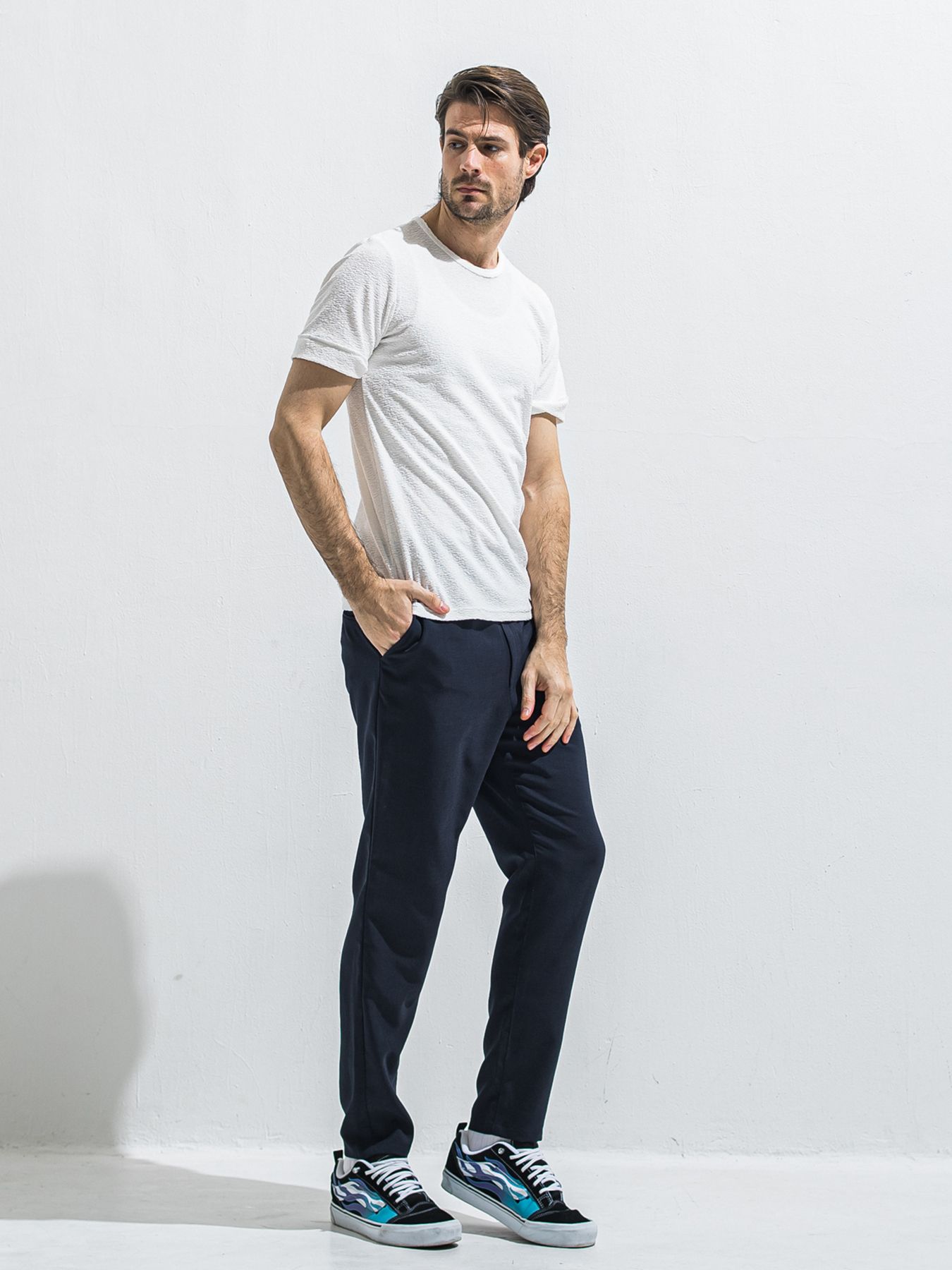 【予約品 2月15日(日) 18:00 締切】PILE ROLL UP TEE / パイルロールアップTシャツ / ホワイト