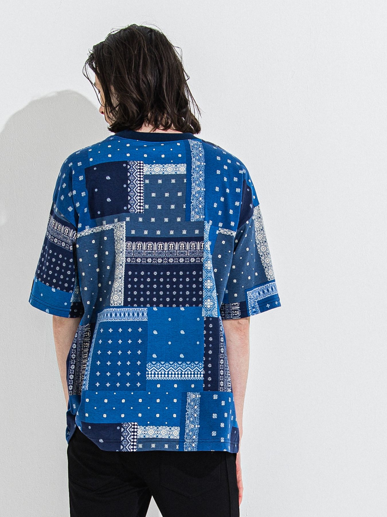 【予約品 】BANDANA OVER TEE / バンダナオーバーサイズTシャツ / ネイビー
