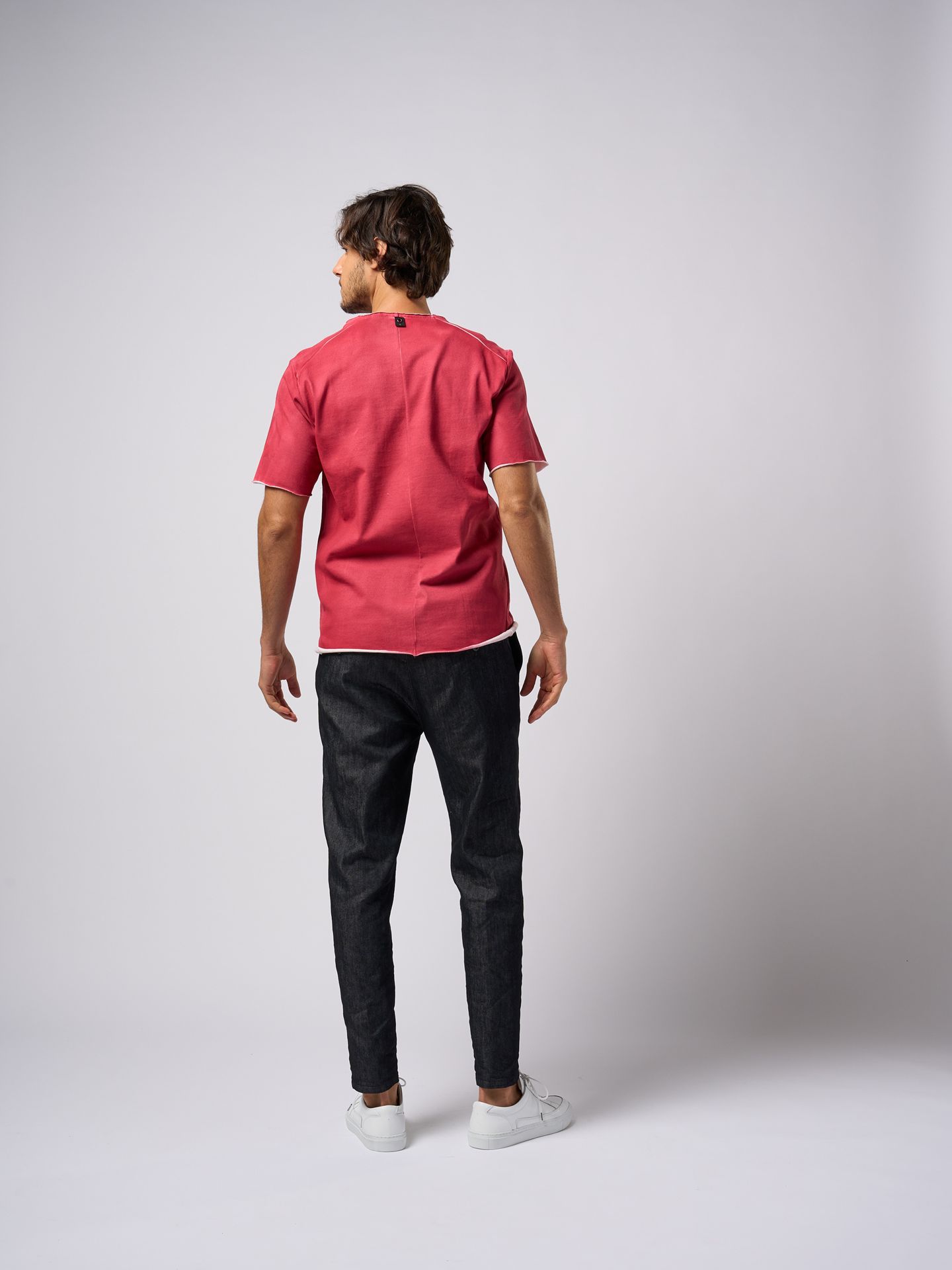【予約品9月19日 10時締め】 denim pin-tuck slacks  / 2タックスラックス / ブラック