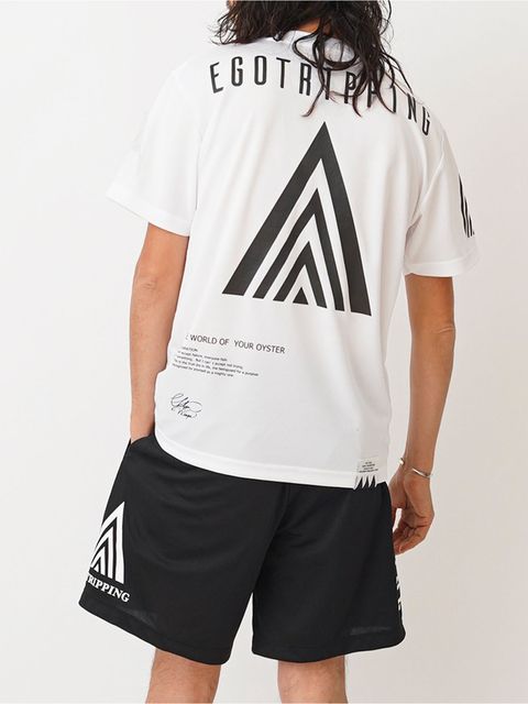 EGO TRIPPING TRAINING TEE / トレーニングウェア / ホワイト×ブラック