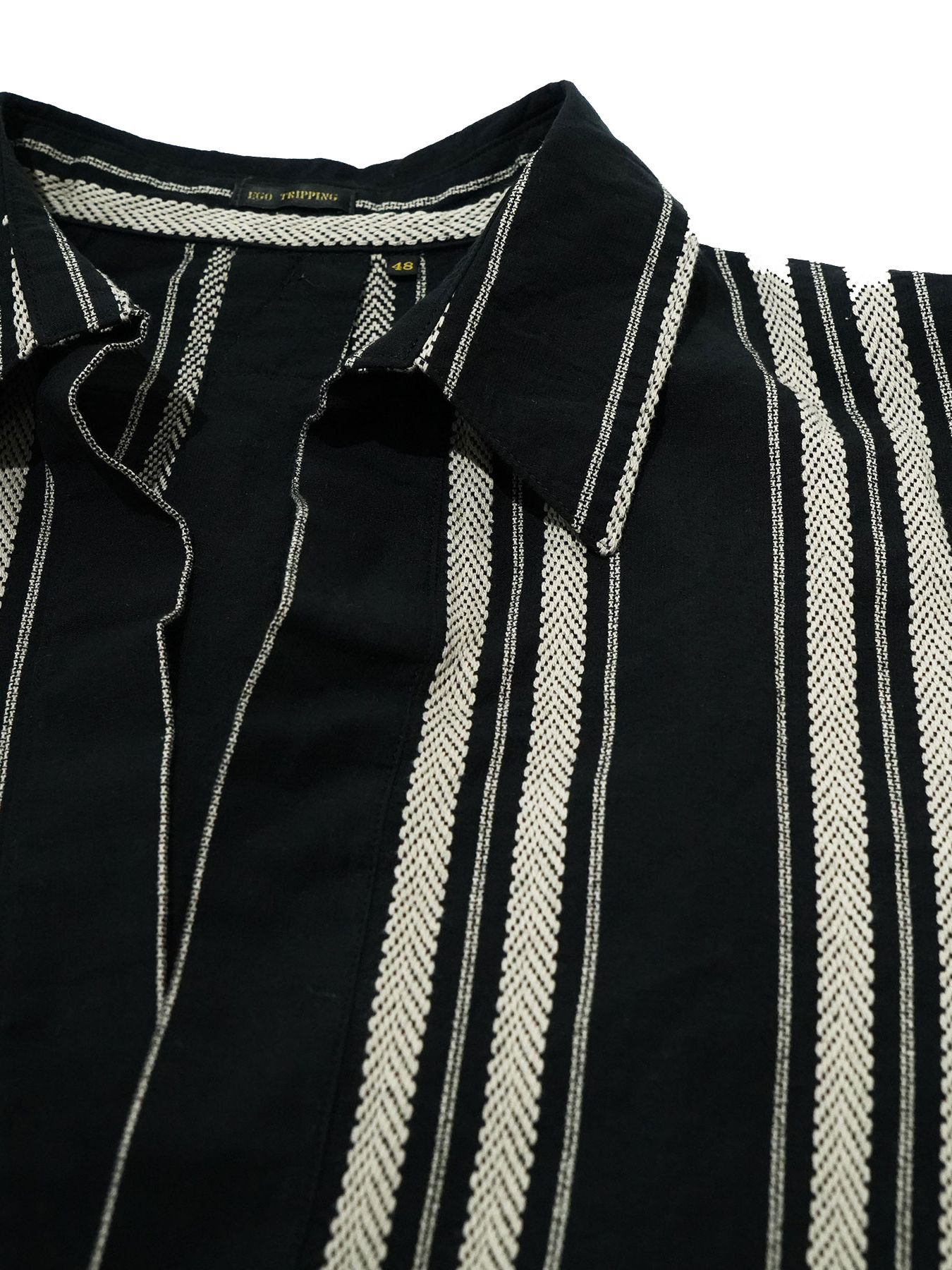 DOBBYSTRIPE SHIRTS / ミリタリーシャツ / ブラック