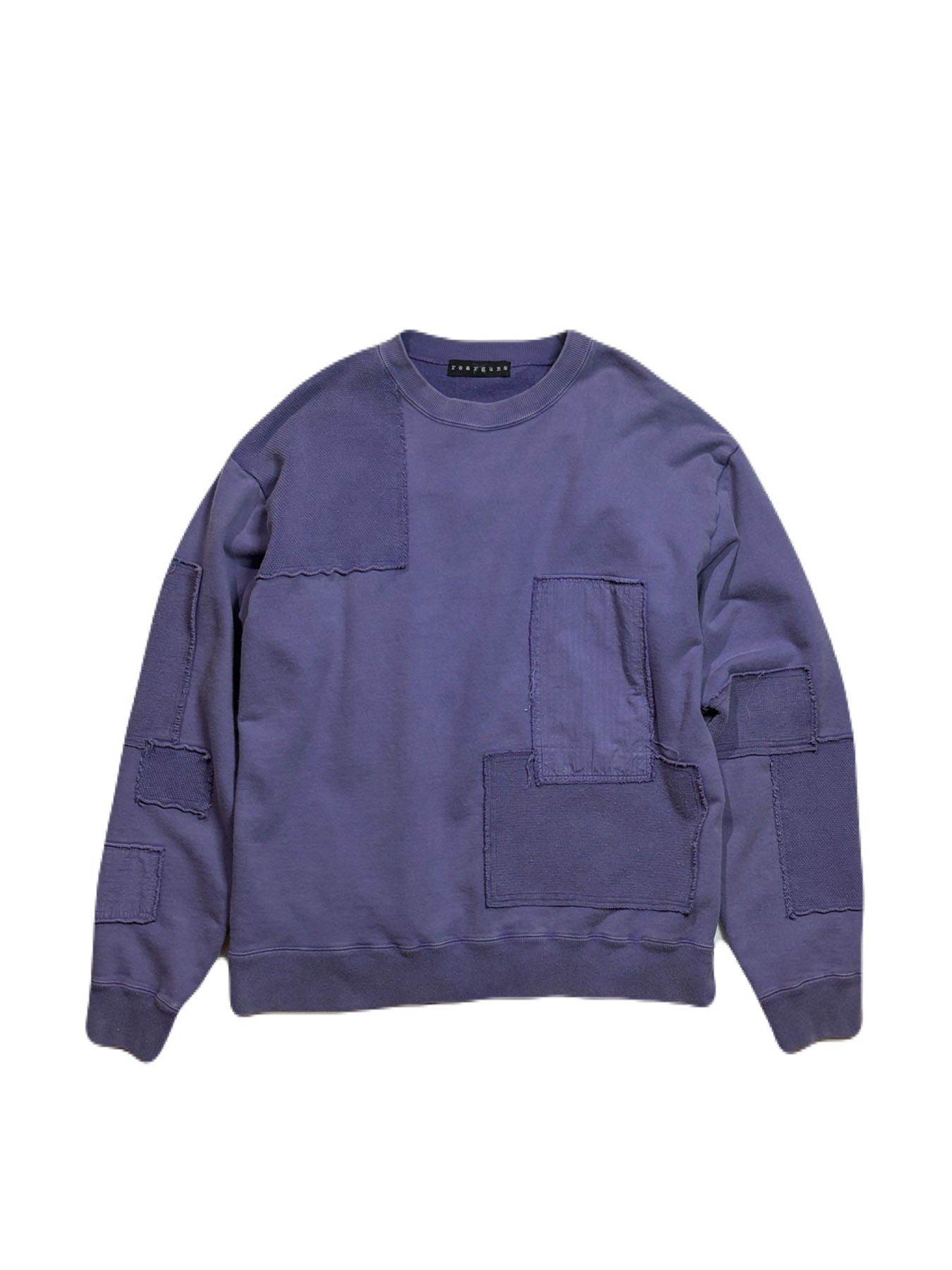 【予約品 3月9日(月) 18:00 締切】PATCHWORK SWEAT / パッチワーク スウェット / パープル