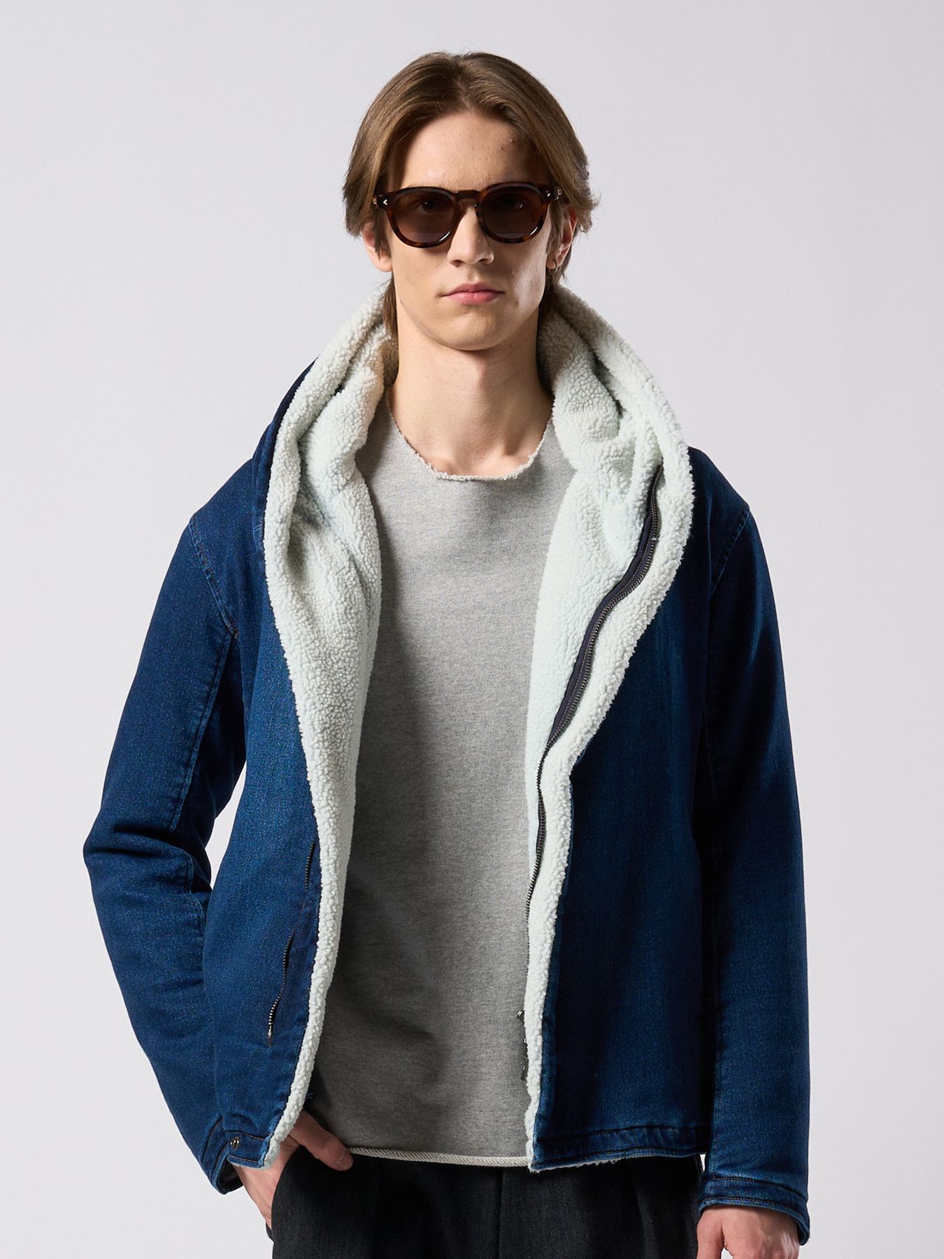 【予約品 4月19日(日) 18時締切】denim jersey hooded riders / デニムジャージー フーデッドライダース / インディゴユーズド