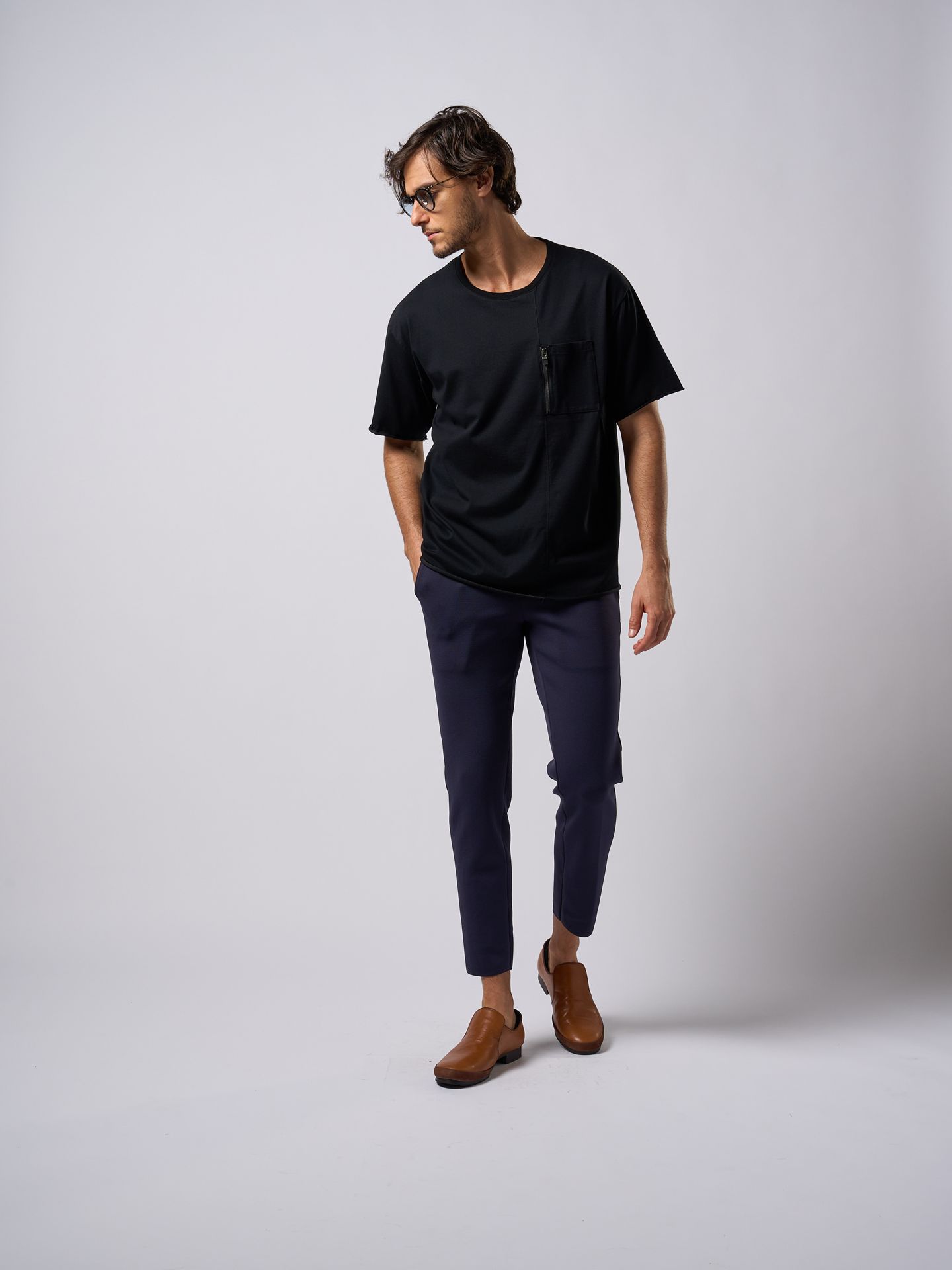 【予約品9月19日 10時締め】 cool touch zip-pocket S/S / Tシャツ / ブラック