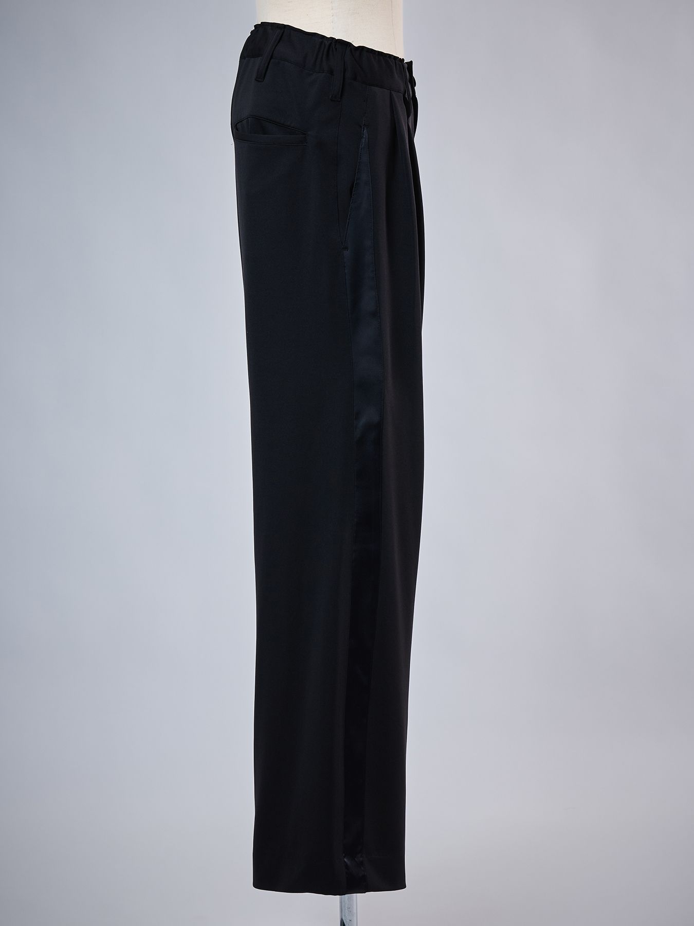 【予約品 4月26日(日) 締切】Side Line Wide Slacks / サイドラインワイドスラックス / ブラック