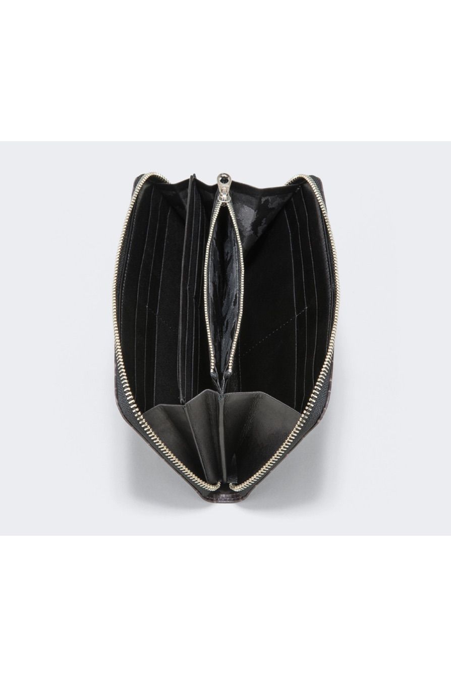 ラウンドL 長財布 Tint Embossing Leather / Pale Black 【aniary】