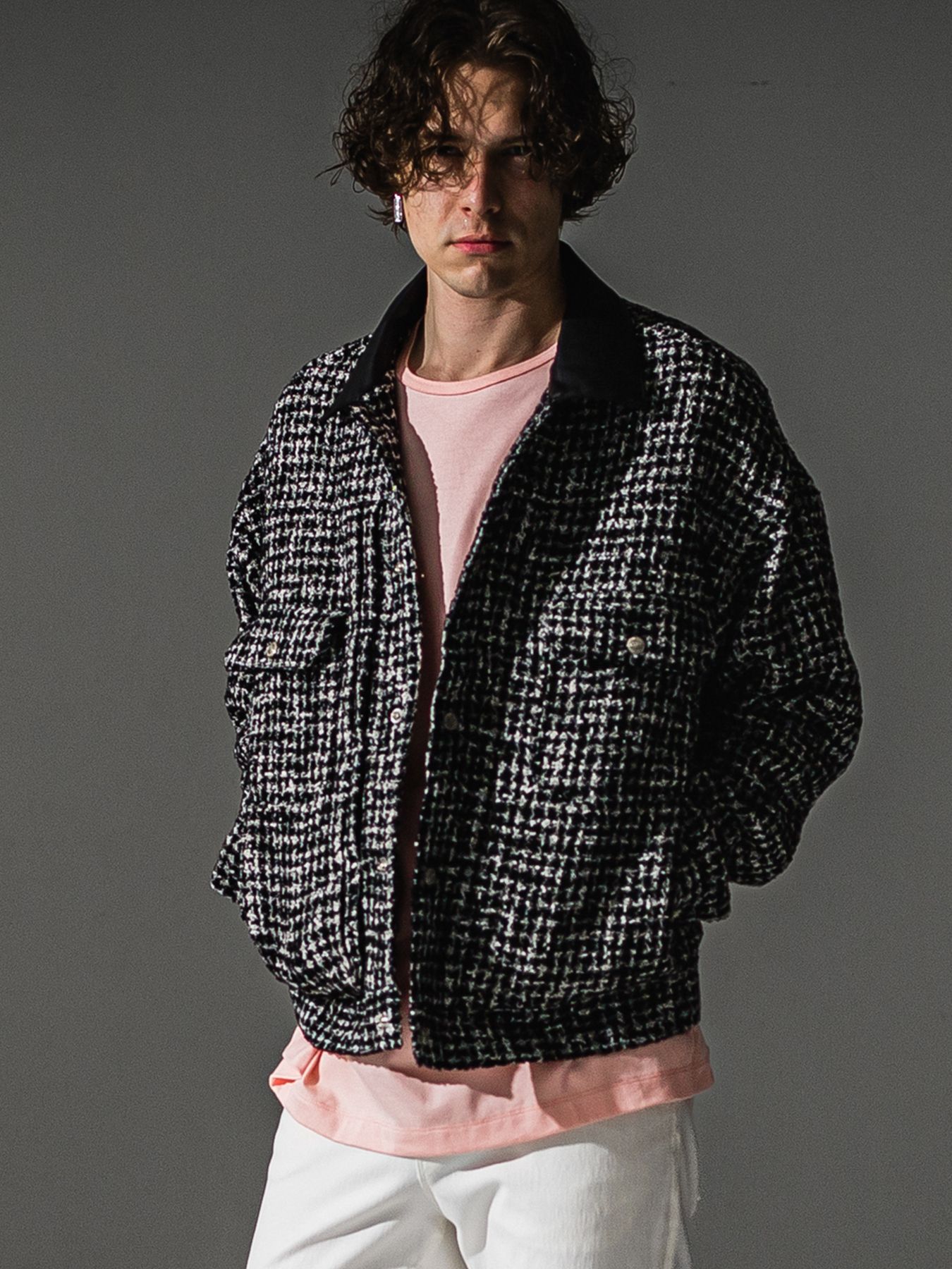 【予約品】FCTWEED 2nd jk / ファンシーツィード ジャケット / ブラック