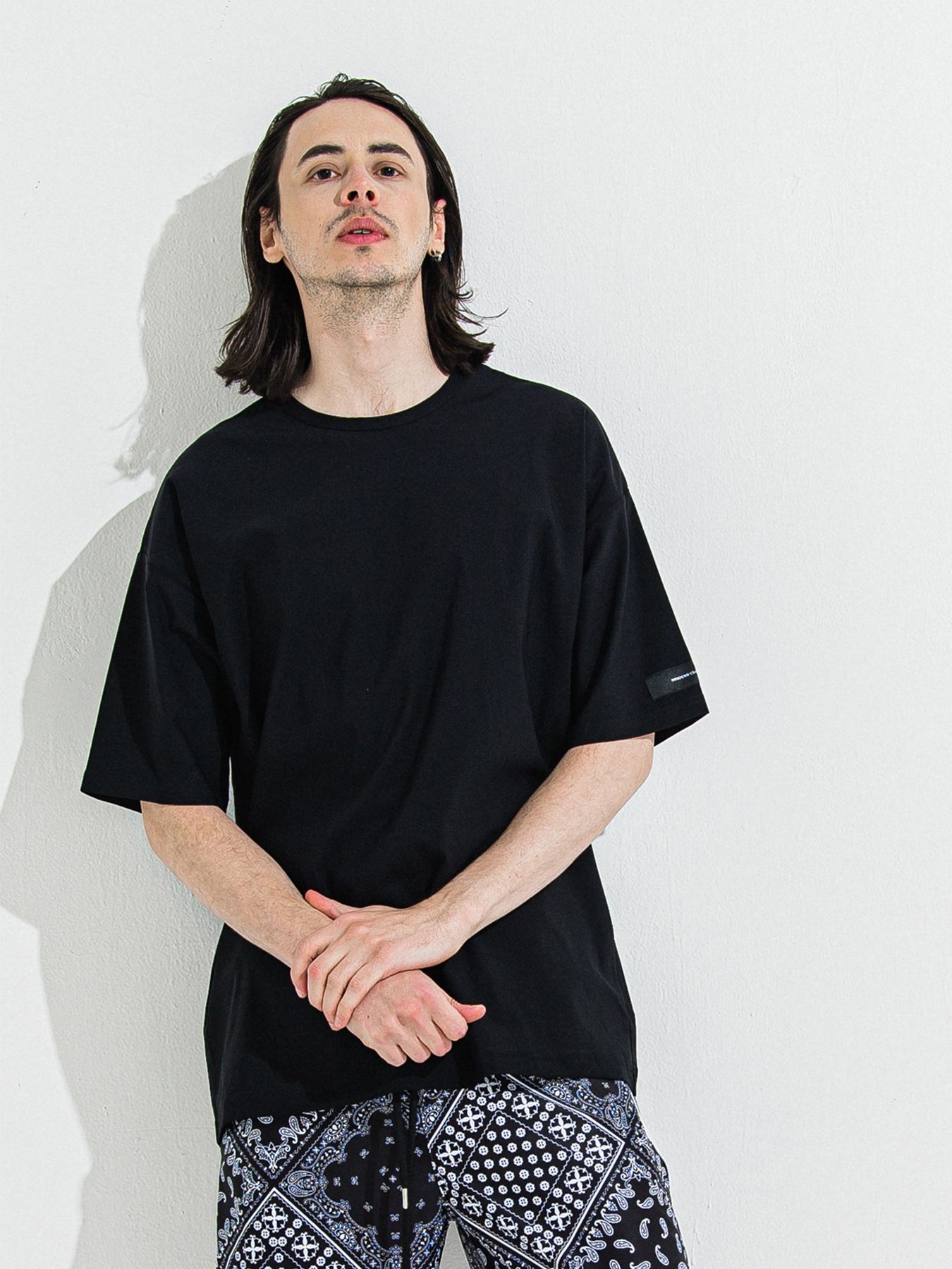 【予約品 】NYLON OVER T /  ナイロンオーバーサイズTシャツ / ブラック