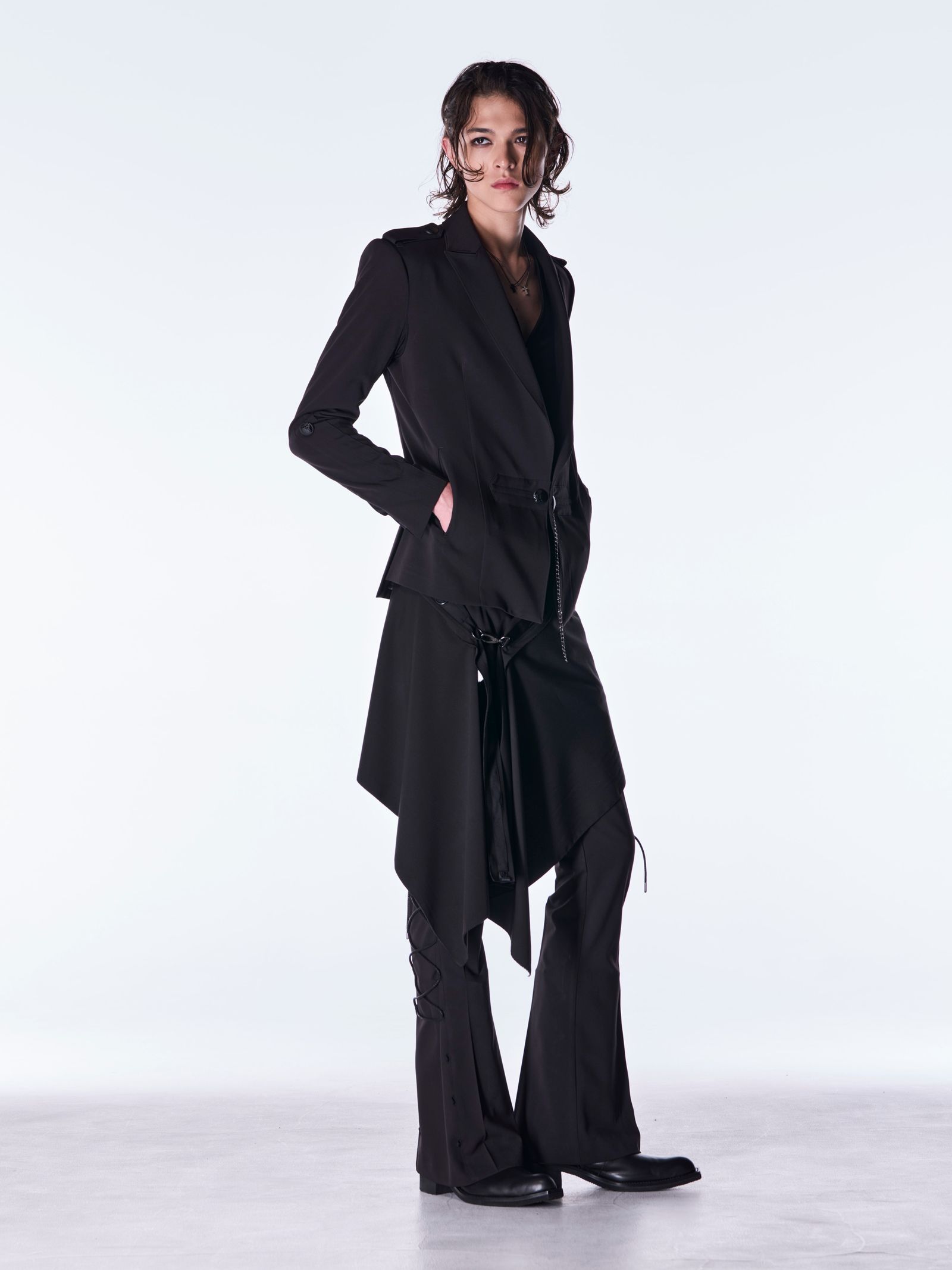 【予約品 6月29日(月) 締切】PE Gabardine Short Goth Jacket / ショート ゴスジャケット / ブラック