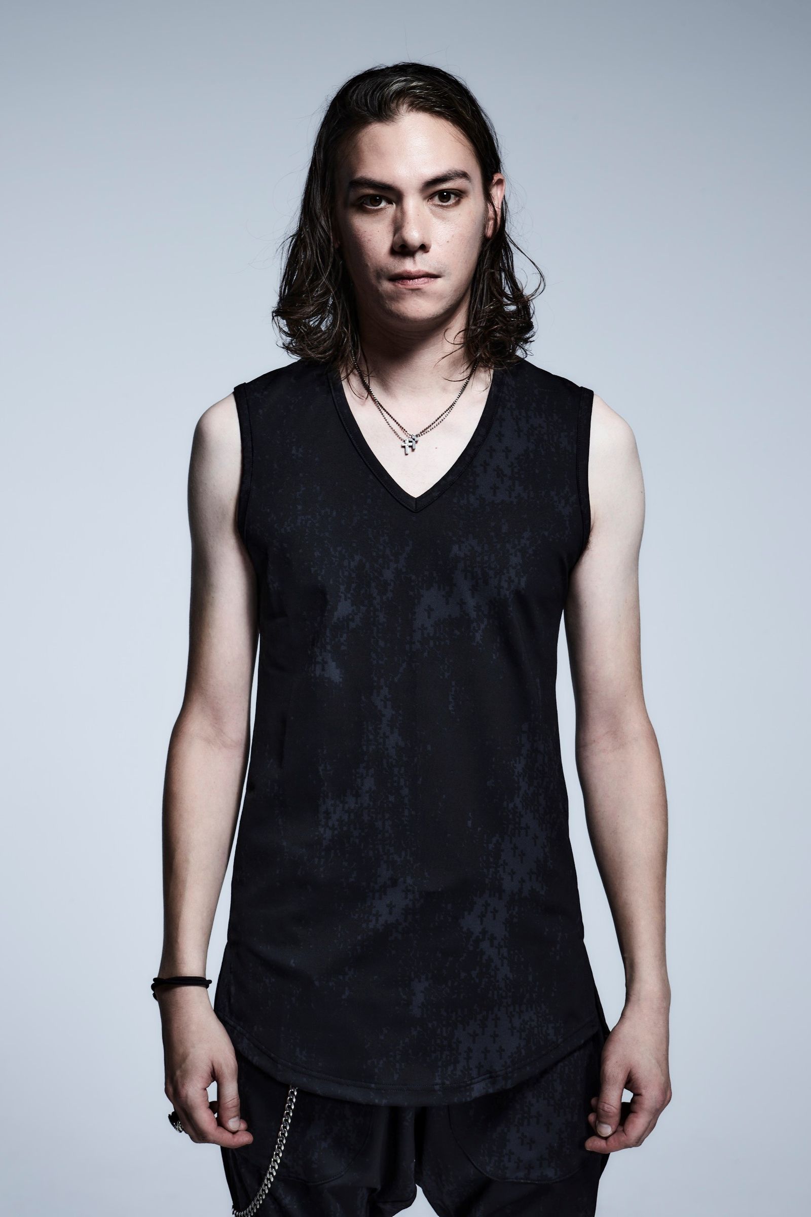 《予約品》 LongTankTop CrossDotRashGuard / Black 【kiryuyrik】 1月入荷予定