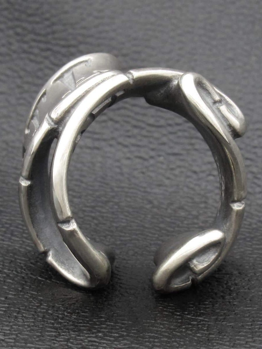 【受注生産品】 Flap Ribbon Ear Cuff / HATE / フラップリボンイヤーカフ ヘイト