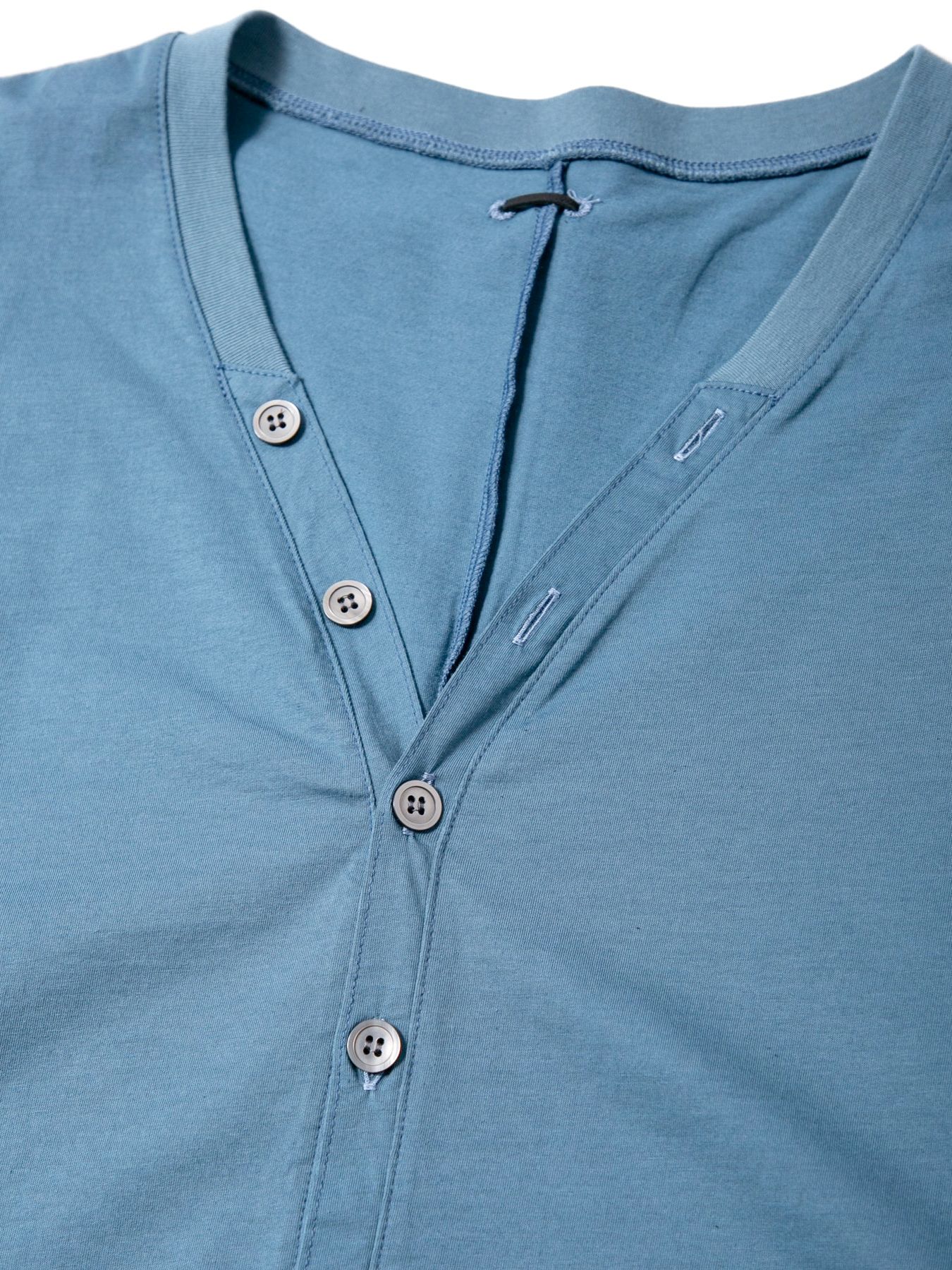 72/T Organic Cotton High Twisted Single Jersey Cardigan / 72/T オーガニックコットン 強撚 天竺 カーディガン / グレーブルー