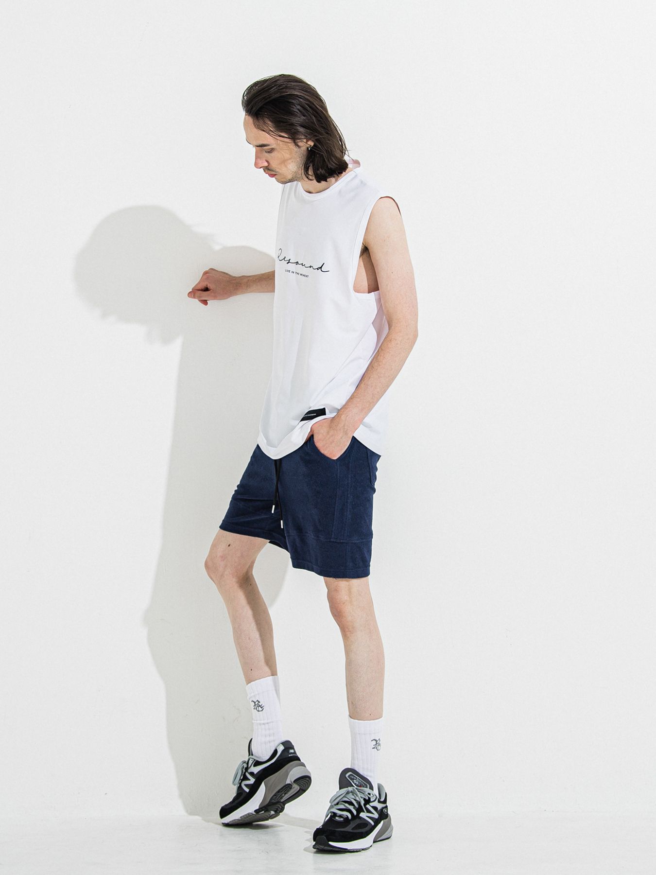 【予約品 】RASH OVER NO SLEEVE / ラッシュガード オーバーサイズノースリーブ / IDホワイト