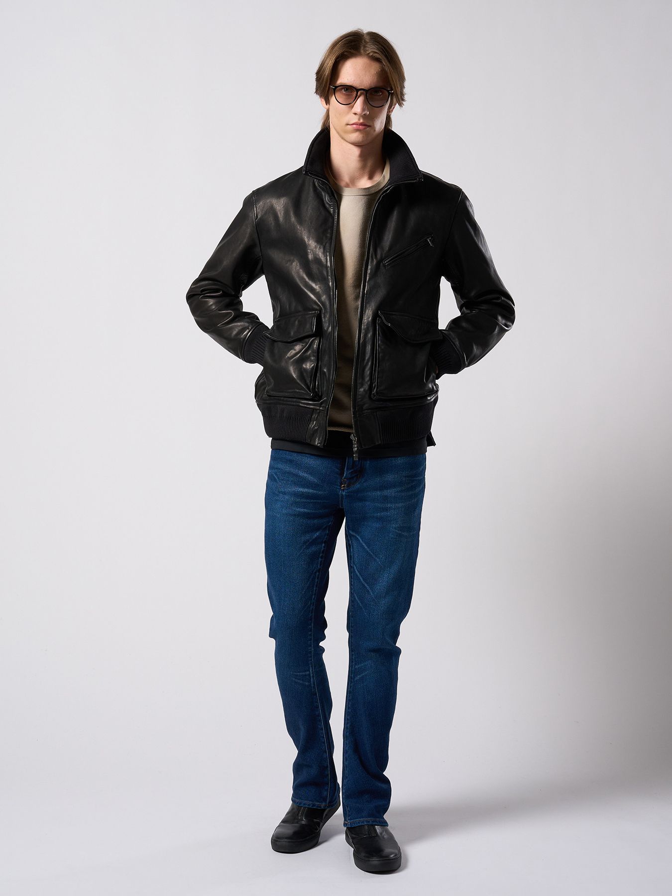 【予約品 4月19日(日) 18時締切】denim jersey 3D banana flare pants / デニムジャージー 3D バナナフレアパンツ / インディゴユーズド