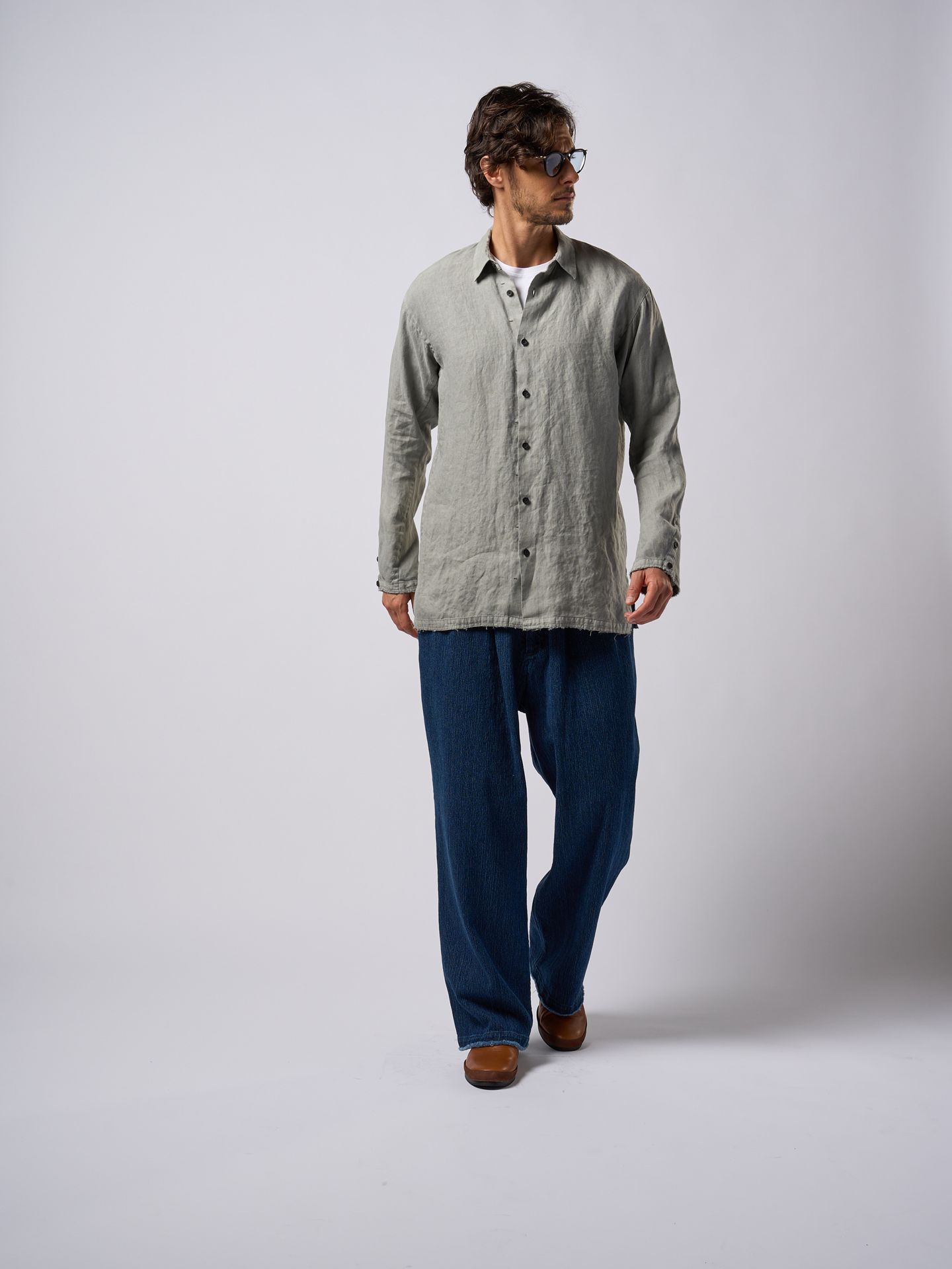 【予約品9月19日 10時締め】 shirt jacket / シャツジャケット / ダークグレー
