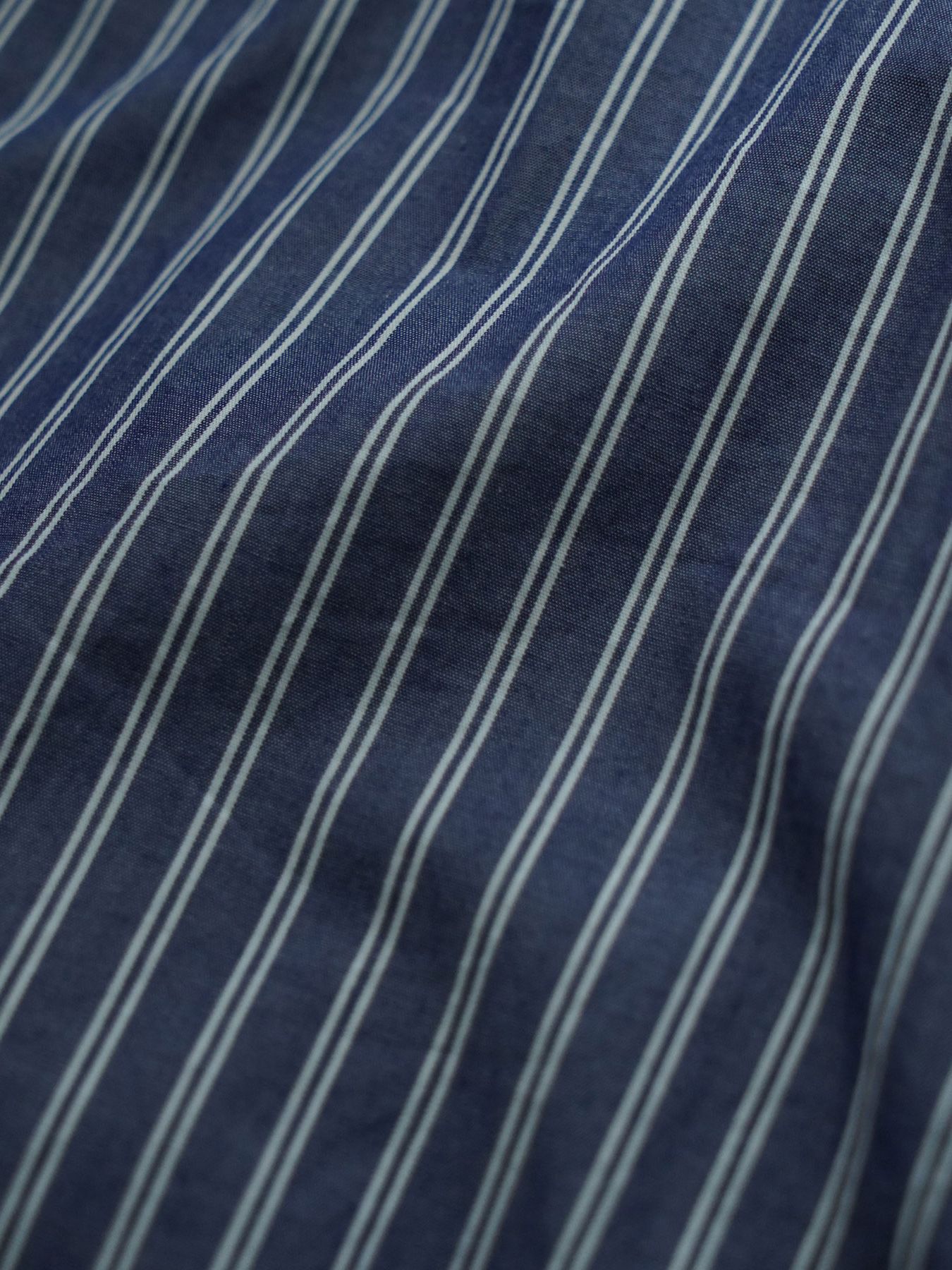 【予約品 10月26日(日) 締切】DOUBLESHIRT / レイヤード ストライプシャツ / NAVY.st
