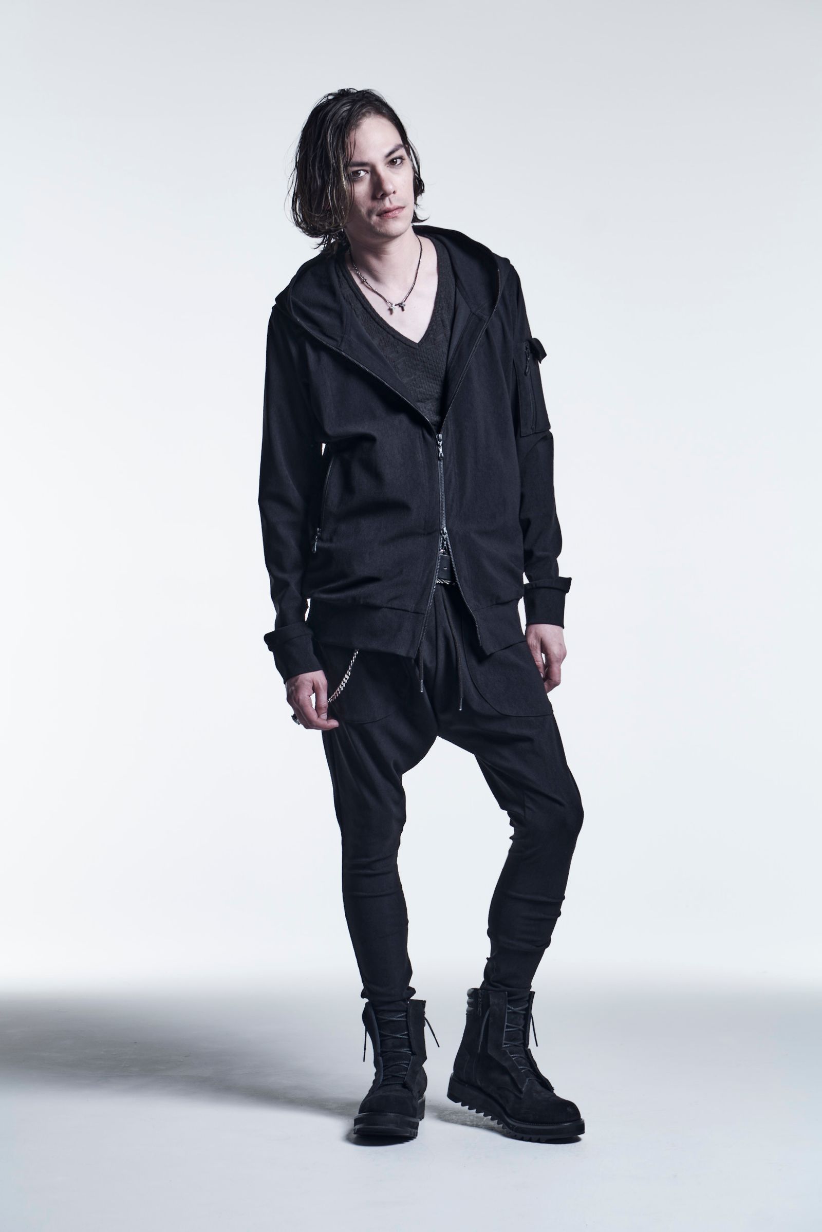 《予約品》 Hoodie HighTension / Black+WhitePrint 【kiryuyrik】 8月入荷予定