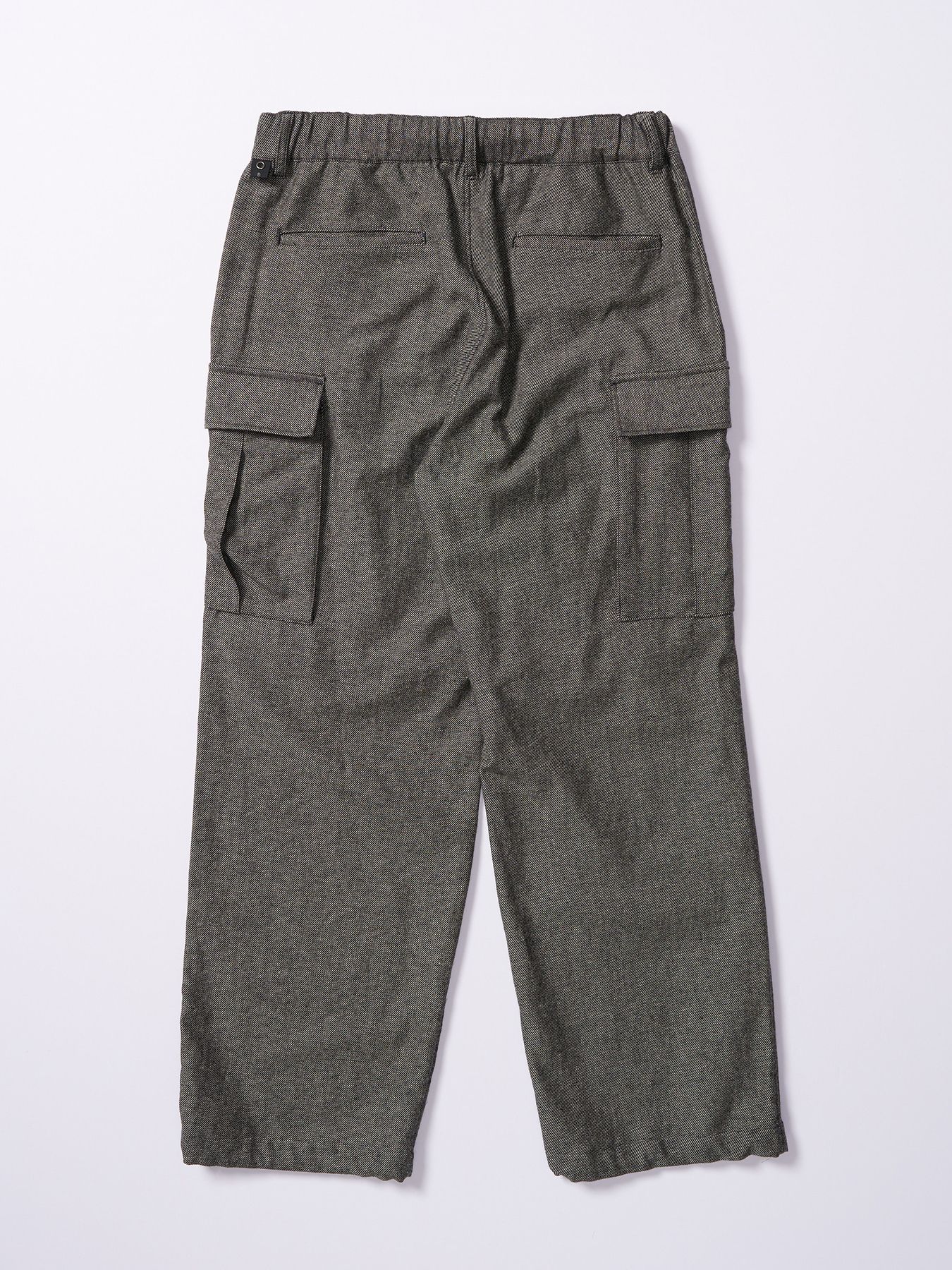 【予約品 4月19日(日) 18時締切】natural blend wool easy cargo / ナチュラルブレンドウール イージーカーゴパンツ / ナチュラル×ブラック