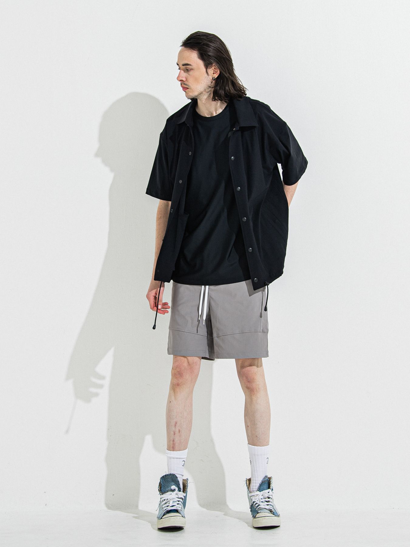 【予約品 】RASH OVER NO SLEEVE / ラッシュガード オーバーサイズノースリーブ / RCブラック
