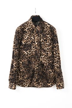 50 デニール レオパードプリントベロア ウエスタンシャツ / LEOPARD 【STRUM】