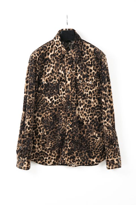50 デニール レオパードプリントベロア ウエスタンシャツ / LEOPARD 【STRUM】