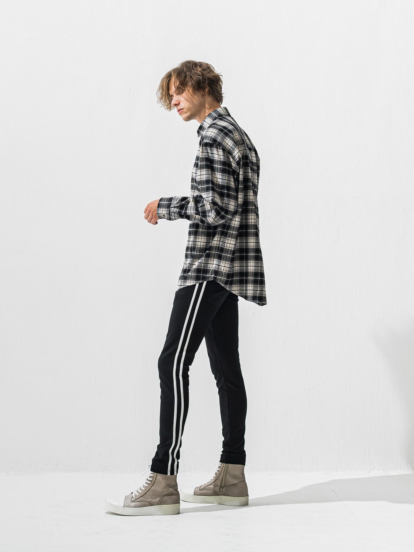 【予約品 9月6日(日) 締切】FLANNEL JACK SHIRTS / オーガニックコットン フランネルチェック ジャックシャツ / ブラック