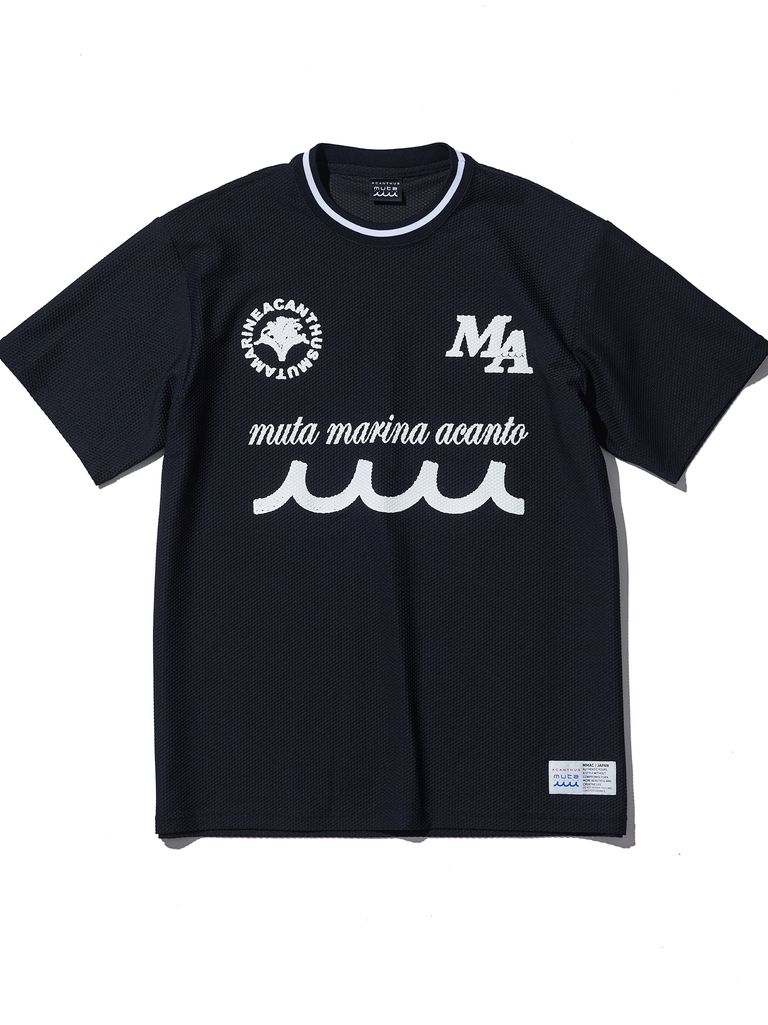 muta - muta Mesh Soccer Top / Tシャツ / ブラック 【Acanthus