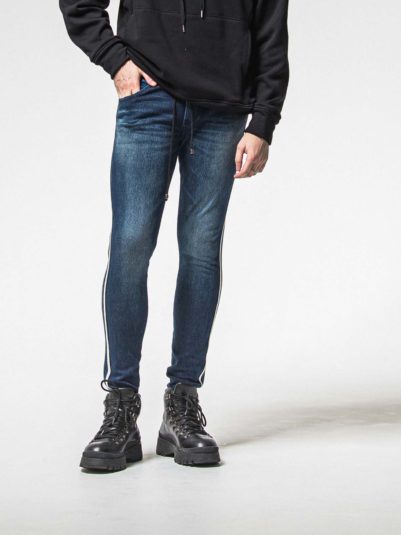 【予約品 8月31日(日) 締切】EX DENIM JERSEY BLINDLINE PT / EXデニムジャージ ブラインドラインパンツ / ダークインディゴ