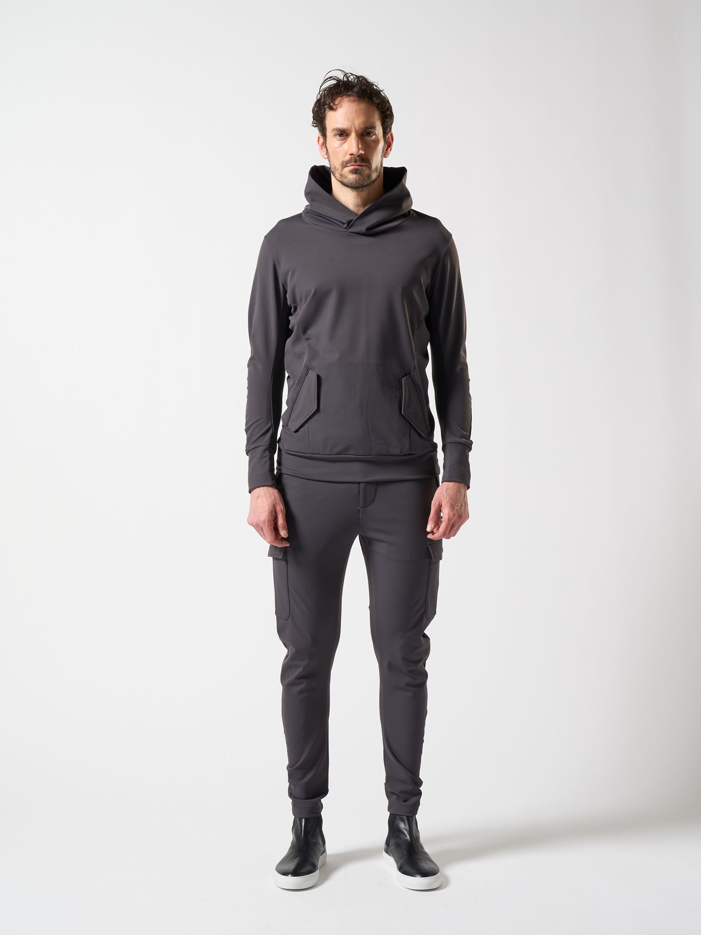 【予約品】 3D banana slim cargo / スリムカーゴパンツ / ダークグレー
