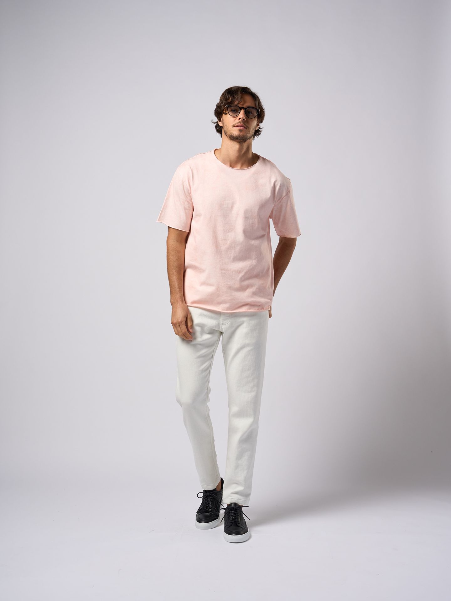 spec dye cut-off S/S  / Tシャツ / ピンク