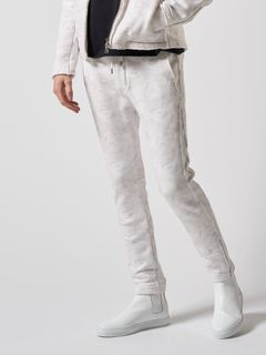 【予約品】 hem zip seam pants / スリムパンツ / ホワイト・カモ