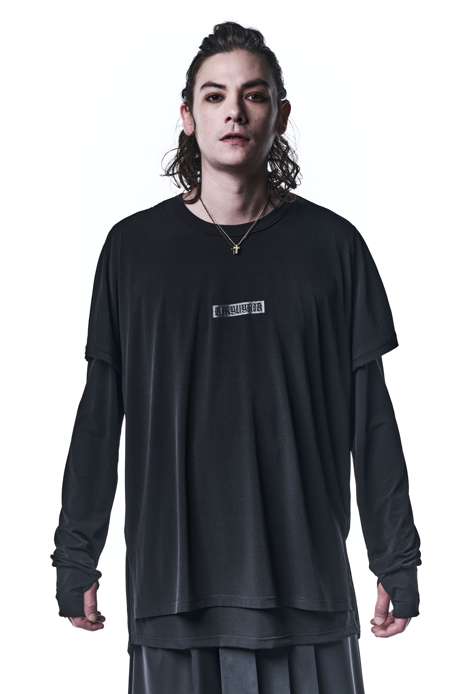 《予約品》 LayerdLongSleevesT-Shirts Tシャツ BEATENJIKU / Black&Black 【kiryuyrik】 7月入荷予定