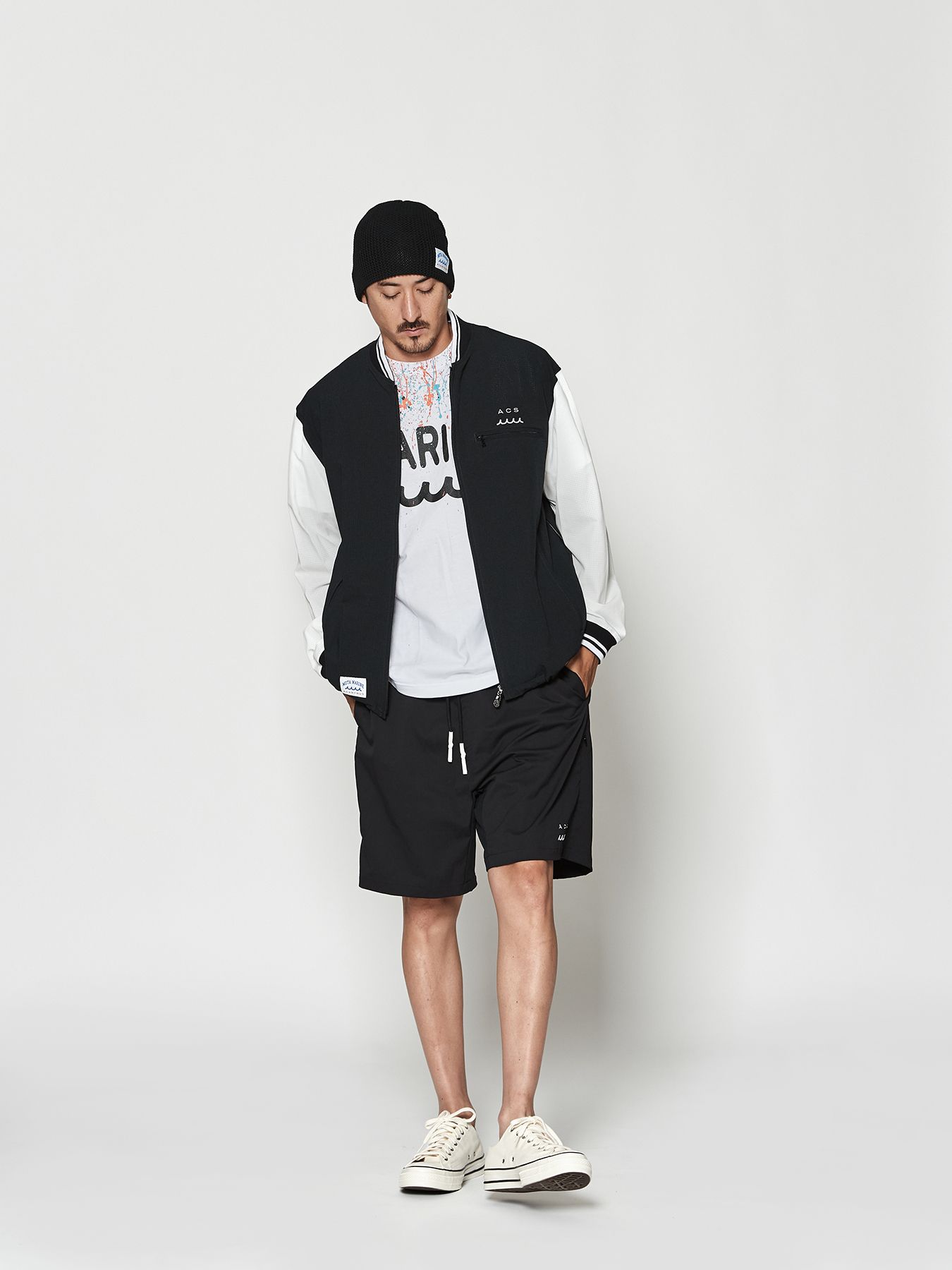 【予約品 10月9日(木) 締切】muta Ventilation Shorts / ショートパンツ / ブラック【Acanthus × muta MARINE】