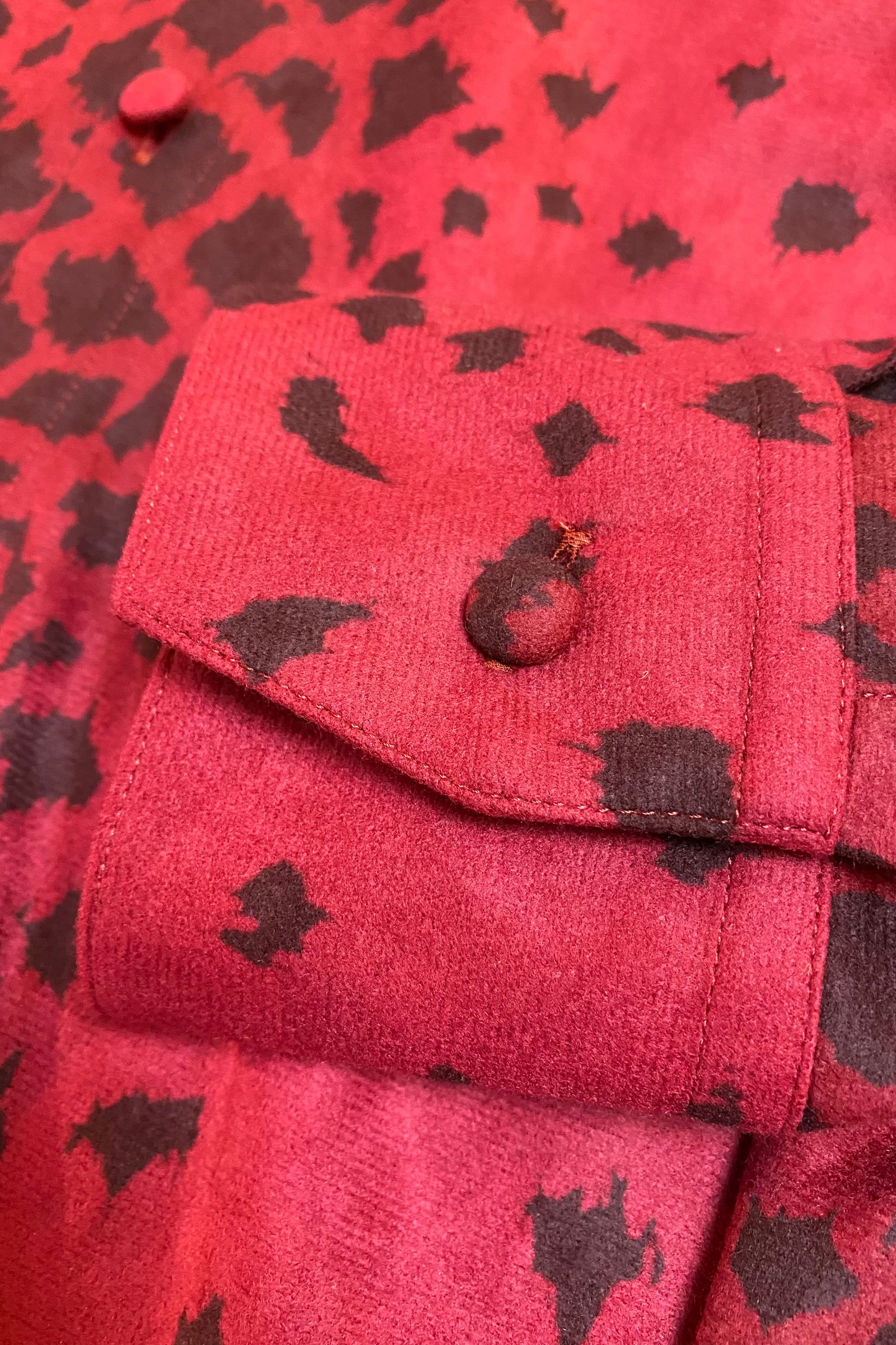 Shirts シャツ LeopardSuede / Red 【kiryuyrik】