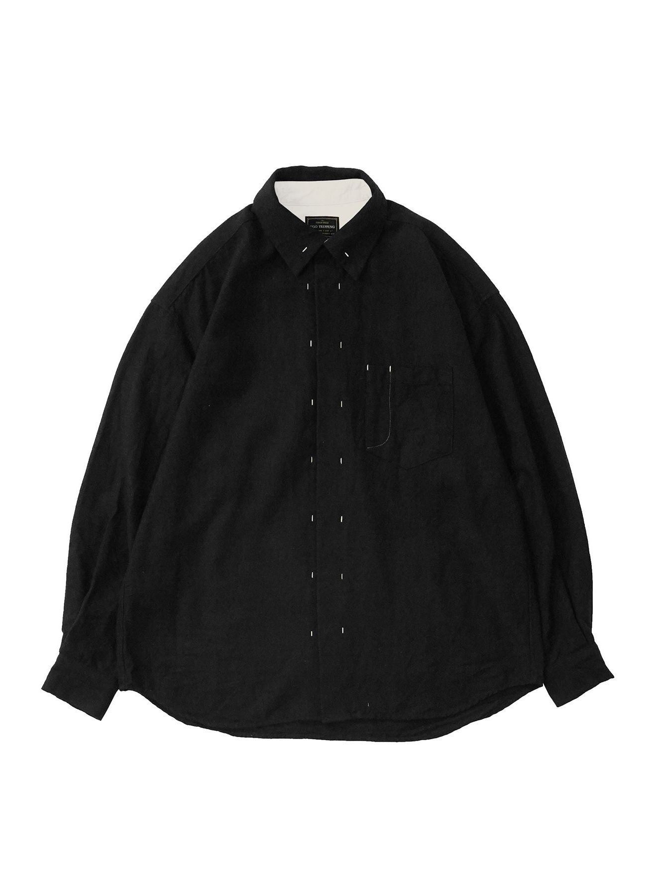 【予約品】 MINIMACRAFT / シャツ / ブラック×アイボリー