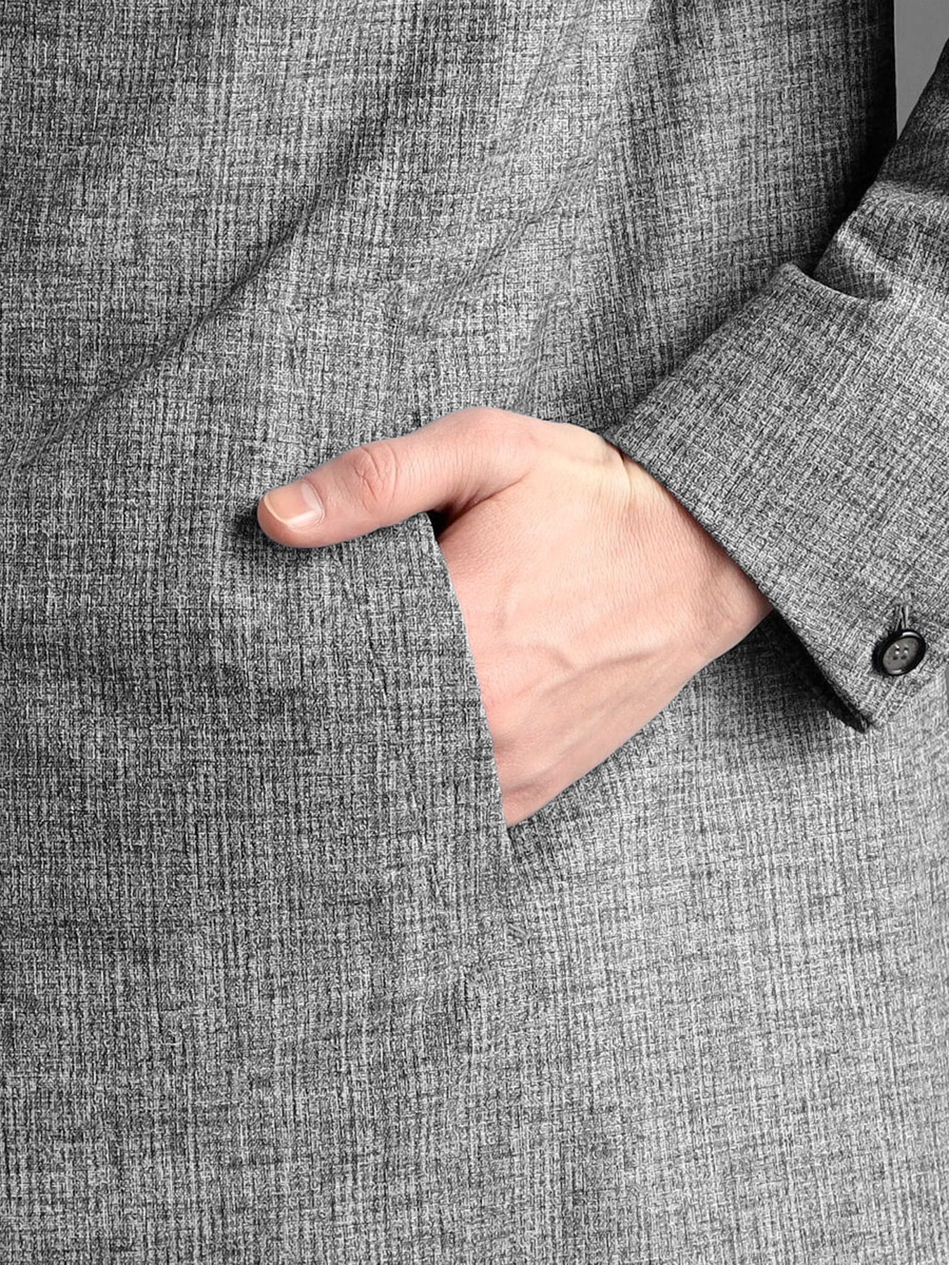 メランジドッツ チェスターコート / ライトグレー【MONSIEUR NICOLE】