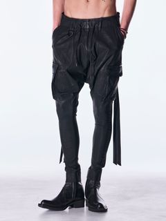 【予約品 6月29日(月) 締切】Coating High Tension Jersey Sarrouel Pants / コーティング サルエルパンツ / ブラック