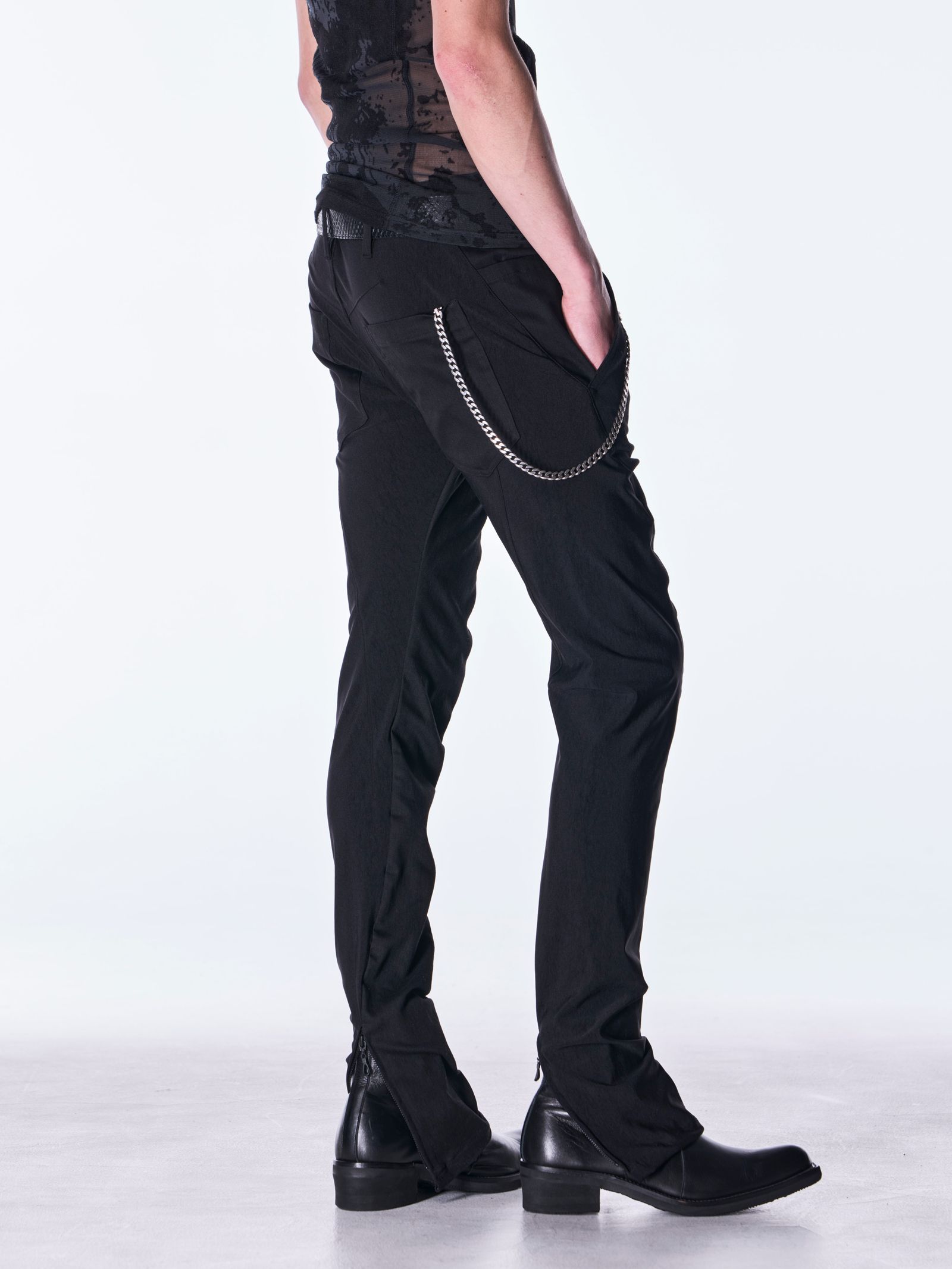 【予約品 6月29日(月) 締切】Denim Curve Pants / デニム カーブパンツ / ブラック