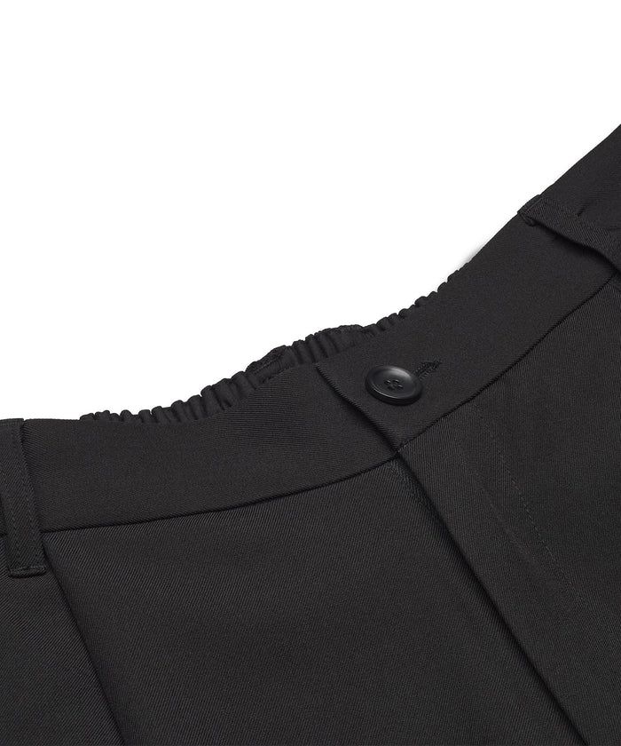 サイドZIPイージーワイドトラウザーズ/ ブラック【NOID.】