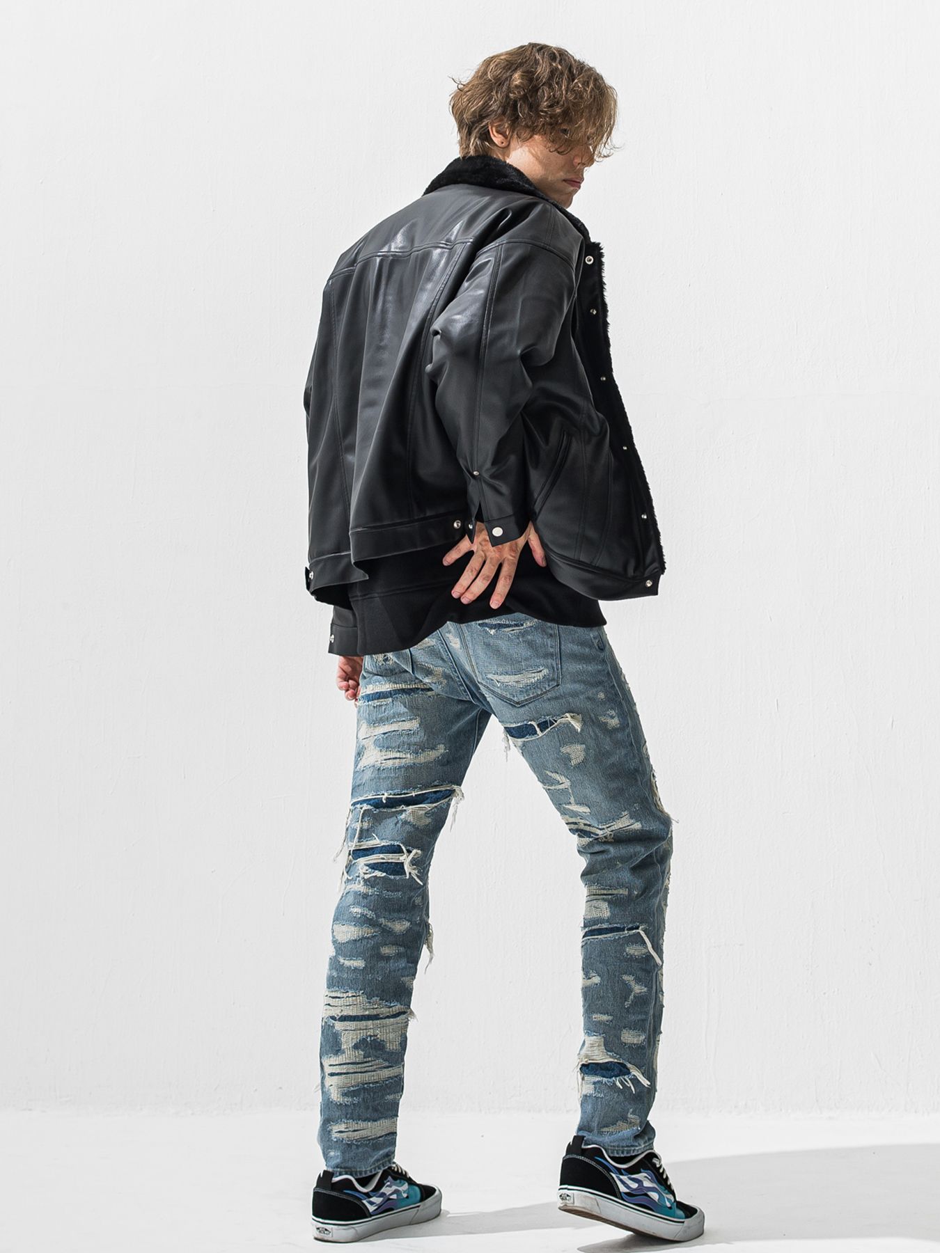 【予約品 9月6日(日) 締切】SCOTT JEANS / ライトオンスヴィンテージジーンズ / インディゴ スペシャルクラッシュ