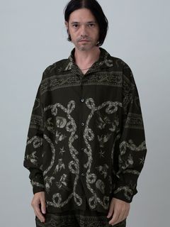 【予約品 11月23日(日) 締切】WESTERNBANDANA SHIRTS / バンダナプリント シャツ / CHARCOAL