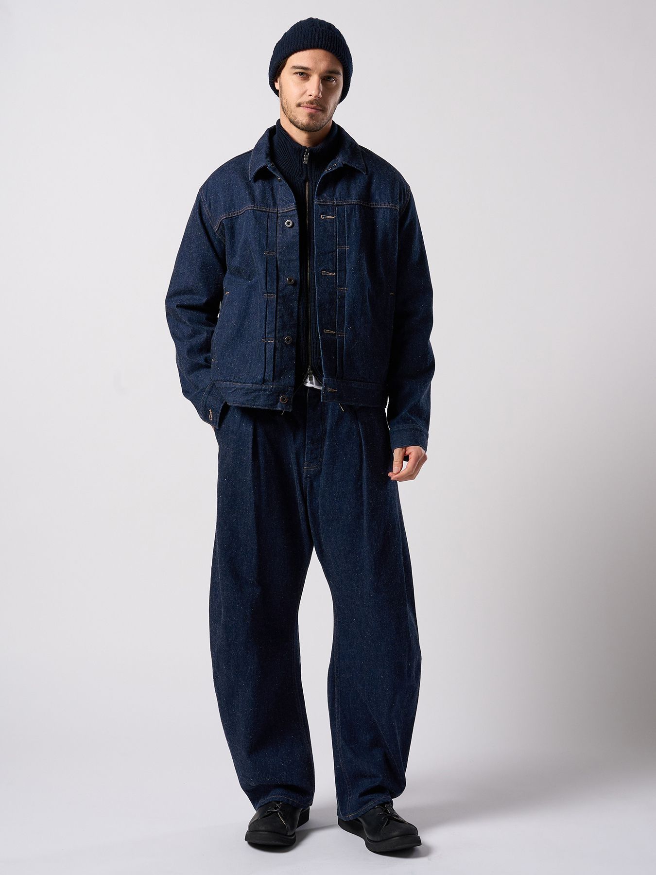 【予約品 4月19日(日) 18時締切】wide banana denim(OW)  / ワイドバナナデニム ワンウォッシュ / インディゴ